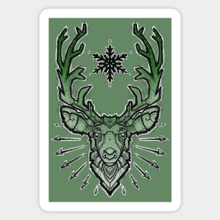 green deer Sticker